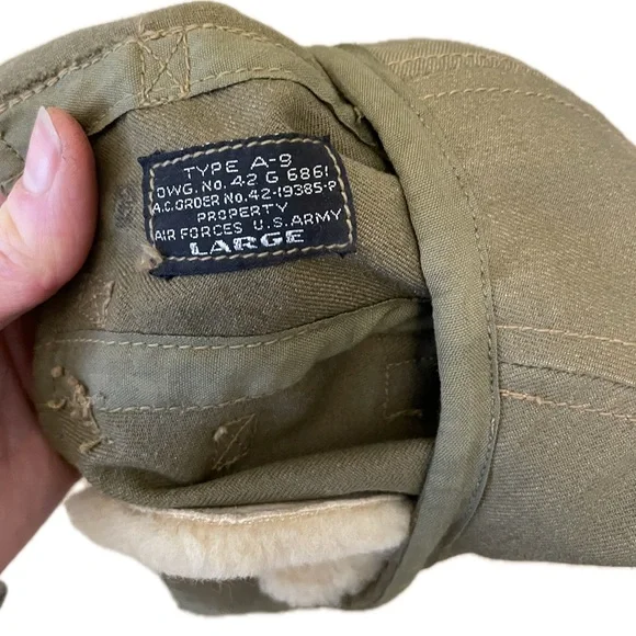 WWII era A-9 US Air Force summer helmet